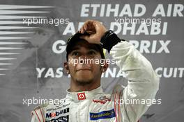 13.11.2011 Abu Dhabi, Abu Dhabi,  Lewis Hamilton (GBR), McLaren Mercedes  - Formula 1 World Championship, Rd 18, Abu Dhabi Grand Prix, Sunday Podium