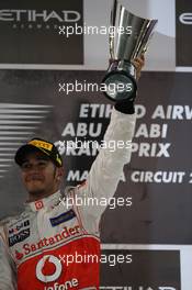 13.11.2011 Abu Dhabi, Abu Dhabi, 1st place Lewis Hamilton (GBR), McLaren Mercedes  - Formula 1 World Championship, Rd 18, Abu Dhabi Grand Prix, Sunday Podium