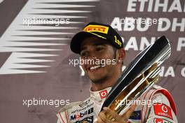 13.11.2011 Abu Dhabi, Abu Dhabi,  Lewis Hamilton (GBR), McLaren Mercedes  - Formula 1 World Championship, Rd 18, Abu Dhabi Grand Prix, Sunday Podium