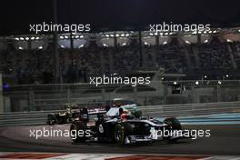 13.11.2011 Abu Dhabi, Abu Dhabi, Rubens Barrichello (BRA), AT&T Williams  - Formula 1 World Championship, Rd 18, Abu Dhabi Grand Prix, Sunday Race