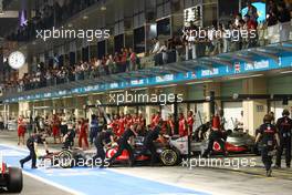 12.11.2011 Abu Dhabi, Abu Dhabi, Lewis Hamilton (GBR), McLaren Mercedes and Jenson Button (GBR), McLaren Mercedes  - Formula 1 World Championship, Rd 18, Abu Dhabi Grand Prix, Saturday Qualifying