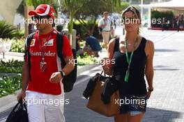 10.11.2011 Abu Dhabi, Abu Dhabi,  Felipe Massa (BRA), Scuderia Ferrari and his wife - Formula 1 World Championship, Rd 18, Abu Dhabi Grand Prix, Thursday