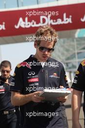 10.11.2011 Abu Dhabi, Abu Dhabi, Sebastian Vettel (GER), Red Bull Racing  - Formula 1 World Championship, Rd 18, Abu Dhabi Grand Prix, Thursday
