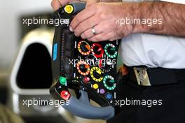 10.11.2011 Abu Dhabi, Abu Dhabi,  Mercedes GP steering wheels - Formula 1 World Championship, Rd 18, Abu Dhabi Grand Prix, Thursday