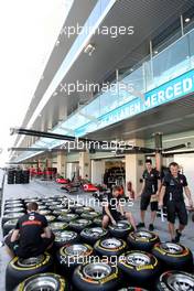 10.11.2011 Abu Dhabi, Abu Dhabi,  McLaren Mercedes, Pirelli tyres  - Formula 1 World Championship, Rd 18, Abu Dhabi Grand Prix, Thursday