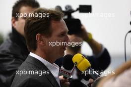 19.10.2011 Milton Keynes, England, Christian Horner (GBR), Red Bull Racing, Sporting Director  - Double World Champion press conference at Red Bull Racing HQ, Formula 1 World Championship