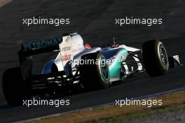 03.02.2011 Valencia, Spain,  Michael Schumacher (GER), Mercedes GP  - Formula 1 Testing - Formula 1 World Championship 2011