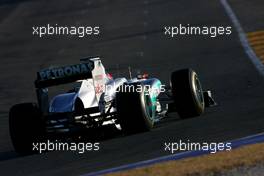 03.02.2011 Valencia, Spain,  Michael Schumacher (GER), Mercedes GP  - Formula 1 Testing - Formula 1 World Championship 2011