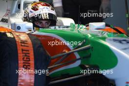 03.02.2011 Valencia, Spain,  Adrian Sutil (GER), Force India F1 Team - Formula 1 Testing - Formula 1 World Championship 2011