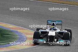 01.02.2011 Valencia, Spain,  Nico Rosberg (GER), Mercedes GP Petronas F1 Team, MGP W02 - Formula 1 Testing - Formula 1 World Championship 2011