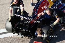 01.02.2011 Valencia, Spain,  Sebastian Vettel (GER), Red Bull Racing, RB7, detail - Formula 1 Testing - Formula 1 World Championship 2011
