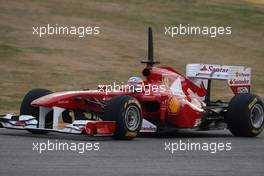 01.02.2011 Valencia, Spain,  Fernando Alonso (ESP), Scuderia Ferrari, F150 - Formula 1 Testing - Formula 1 World Championship 2011