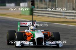 01.02.2011 Valencia, Spain,  Nico Hulkenberg (GER), Test Driver, Force India - Formula 1 Testing - Formula 1 World Championship 2011