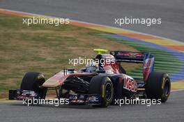 01.02.2011 Valencia, Spain,  Jaime Alguersuari (ESP), Scuderia Toro Rosso, STR06  - Formula 1 Testing - Formula 1 World Championship 2011