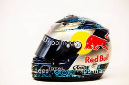 01.02.2011 Valencia, Spain,  Sebastian Vettel (GER), Red Bull Racing  helmet - Formula 1 Testing - Formula 1 World Championship 2011