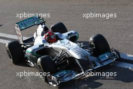 01.02.2011 Valencia, Spain,  Michael Schumacher (GER), Mercedes GP Petronas F1 Team, MGP W02 - Formula 1 Testing - Formula 1 World Championship 2011