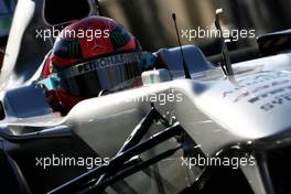 01.02.2011 Valencia, Spain,  Michael Schumacher (GER), Mercedes GP  - Formula 1 Testing - Formula 1 World Championship 2011