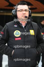 01.02.2011 Valencia, Spain,  Eric Boullier (FRA), Team Principal, Lotus Renault GP  - Formula 1 Testing - Formula 1 World Championship 2011