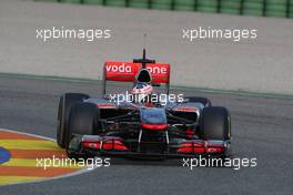 01.02.2011 Valencia, Spain,  Gary Paffett (GBR), Test Driver, McLaren Mercedes  in last years car - Formula 1 Testing - Formula 1 World Championship 2011