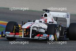 01.02.2011 Valencia, Spain,  Kamui Kobayashi (JAP), Sauber F1 Team, C30 - Formula 1 Testing - Formula 1 World Championship 2011