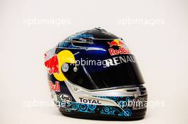 01.02.2011 Valencia, Spain,  Sebastian Vettel (GER), Red Bull Racing helmet - Formula 1 Testing - Formula 1 World Championship 2011