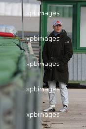 01.02.2011 Valencia, Spain,  Michael Schumacher (GER), Mercedes GP Petronas F1 Team goes trackside to watch the cars - Formula 1 Testing - Formula 1 World Championship 2011