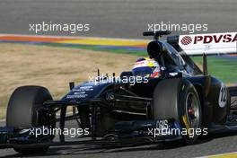 02.02.2011 Valencia, Spain,  Pastor Maldonado (VEN), Williams F1 Team  - Formula 1 Testing - Formula 1 World Championship 2011