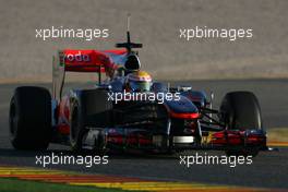 02.02.2011 Valencia, Spain,  Lewis Hamilton (GBR), McLaren Mercedes  - Formula 1 Testing - Formula 1 World Championship 2011