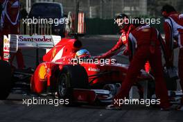 02.02.2011 Valencia, Spain, Fernando Alonso (ESP), Scuderia Ferrari  - Formula 1 Testing - Formula 1 World Championship 2011