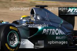 02.02.2011 Valencia, Spain,  Nico Rosberg (GER), Mercedes GP Petronas F1 Team, MGP W02 - Formula 1 Testing - Formula 1 World Championship 2011