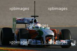 02.02.2011 Valencia, Spain,  Paul di Resta (GBR), Force India F1 Team  - Formula 1 Testing - Formula 1 World Championship 2011