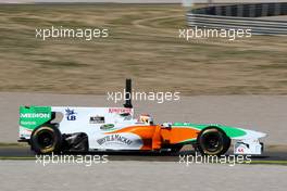 02.02.2011 Valencia, Spain,  Paul di Resta (GBR), Test Driver, Force India F1 Team - Formula 1 Testing - Formula 1 World Championship 2011