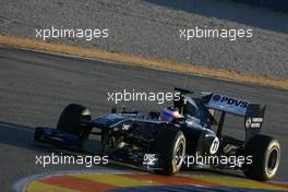 02.02.2011 Valencia, Spain,  Rubens Barrichello (BRA), Williams F1 Team  - Formula 1 Testing - Formula 1 World Championship 2011