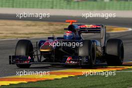 02.02.2011 Valencia, Spain,  Sébastien Buemi (SUI), Scuderia Toro Rosso, STR06 - Formula 1 Testing - Formula 1 World Championship 2011