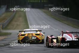 09.06.2011 Le Mans, France, Qualifying, #66 JMW Motorsport Ferrari 458 Italia: Rob Bell, Tim Sugden, Xavier Maasen - 24 Hour of Le Mans 2011
