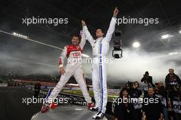 04.12.2011 Dusseldorf, Germany, Tom Kristensen (DNK) with Winner SŽbastien Ogier (FRA) - Race of Champions 2011