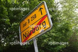 Nürburg sign, atmosphere 18.05.2012. ADAC Zurich 24 Hours, Nurburgring, Germany