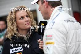 Christina Surer (SUI) interviews Dirk Adorf, BMW Team Schubert BMW Z4 GT3 18.05.2012. ADAC Zurich 24 Hours, Nurburgring, Germany
