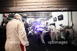 #19 BMW Team Schubert BMW Z4 GT3: Jörg Müller, Dirk Müller, Uwe Alzen, Dirk Adorf in the garage 20.05.2012. ADAC Zurich 24 Hours, Nurburgring, Germany