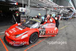 #20 SOFREV ASP FERRARI 458 ITALIA GT3 PRO-AM PATRICE GOUESLARD LUDOVIC BADEY JEAN-LUC BEAUBELIQUE TRISTAN VAUTIER 27-29.07.2012. Blancpain Endurance Series, Round 4, 24 Heures de Spa Francorchamps