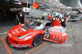 #20 SOFREV ASP FERRARI 458 ITALIA GT3 PRO-AM PATRICE GOUESLARD LUDOVIC BADEY JEAN-LUC BEAUBELIQUE TRISTAN VAUTIER 27-29.07.2012. Blancpain Endurance Series, Round 4, 24 Heures de Spa Francorchamps