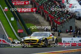 #19 BLACK FALCON MERCEDES-BENZ SLS AMG GT3 PRO-AM OLIVER MORLEY STEPHAN ROSLER MANUEL METZGER KENNETH HEYER 27-29.07.2012. Blancpain Endurance Series, Round 4, 24 Heures de Spa Francorchamps