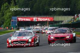 #18 BLACK FALCON MERCEDES-BENZ SLS AMG GT3 PRO-AM JEROEN BLEEKEMOLEN STEVE JANS BRET CURTIS CONG FU CHENG  27-29.07.2012. Blancpain Endurance Series, Round 4, 24 Heures de Spa Francorchamps