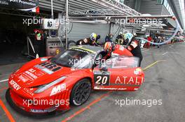 #20 SOFREV ASP FERRARI 458 ITALIA GT3 PRO-AM PATRICE GOUESLARD LUDOVIC BADEY JEAN-LUC BEAUBELIQUE TRISTAN VAUTIER 27-29.07.2012. Blancpain Endurance Series, Round 4, 24 Heures de Spa Francorchamps