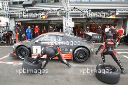 #1 AUDI SPORT TEAM WRT AUDI R8 LMS ULTRA PRO STEPHANE ORTELLI CHRISTOPHER MIES CHRISTOPHER HAASE 27-29.07.2012. Blancpain Endurance Series, Round 4, 24 Heures de Spa Francorchamps