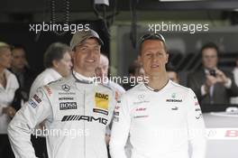 Ralf Schumacher (GER), Team HWA AMG Mercedes, AMG Mercedes C-Coupe and Michael Schumacher (GER) Mercedes Grand Prix 29.04.2012. DTM Round 1, Sunday, Hockenheim, Germany