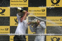 Gary Paffett (GBR), Team HWA AMG Mercedes, AMG Mercedes C-Coupe and Hubert Huegle (GER) AMG Mercedes, Podium  29.04.2012. DTM Round 1, Sunday, Hockenheim, Germany