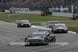 Gary Paffett (GBR), Team HWA AMG Mercedes, AMG Mercedes C-Coupe, Mattias Ekstroem (SWE), Audi Sport Team Abt Sportsline, Audi A5 DTM 29.04.2012. DTM Round 1, Sunday, Race, Hockenheim, Germany