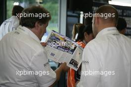 Norbert Haug (GER), Sporting Director Mercedes-Benz is reading a magazin 02.06.2012. DTM Round 4, Saturday, Spielberg, Austria
