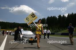 Gridgirl of Christian Vietoris (GER) Team HWA AMG Mercedes, AMG Mercedes C-Coupe 03.06.2012. DTM Round 4, Sunday, Spielberg, Austria